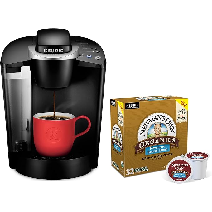 Keurig K-Classic Coffee Maker with Newman's Own Organics Newman's Special Blend, 32 Count - Image 1