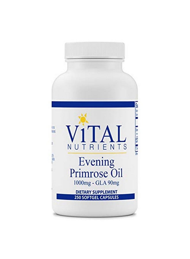 Vital Nutrients Evening Primrose Oil 1000 Mg Coldpressed Oil That Contains Gla An Essential Omega6 Fatty Acid 250 Softgels - Image 1