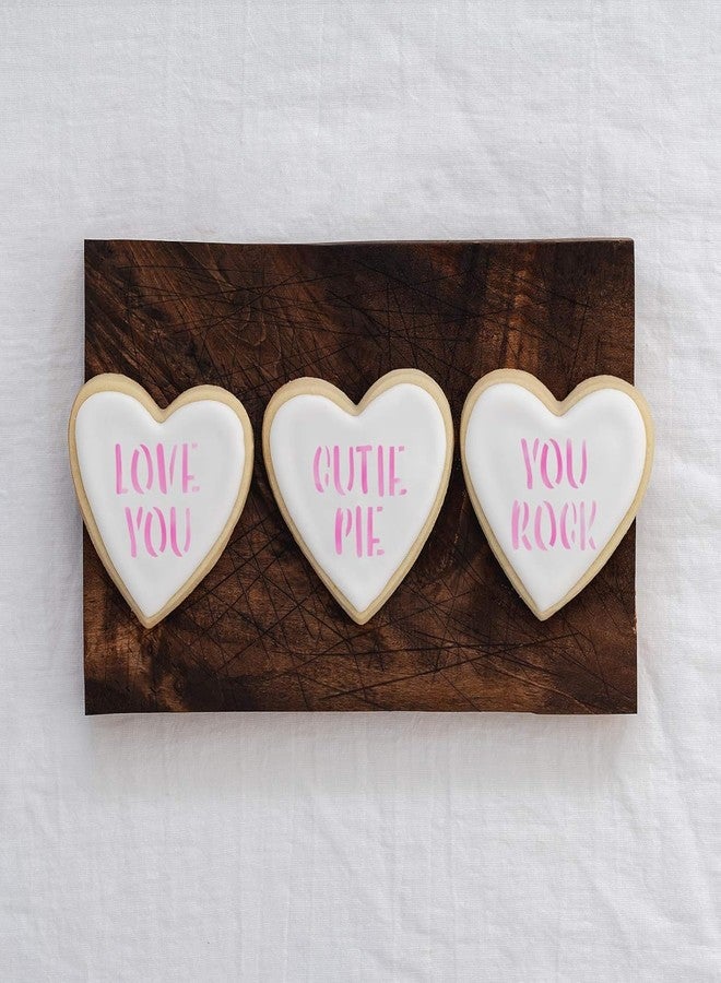 Devasya Crafts Valentine Words Cookie Stencil Template - Reusable & Durable Food Safe Stencils for Cookies and Baking - Image 5