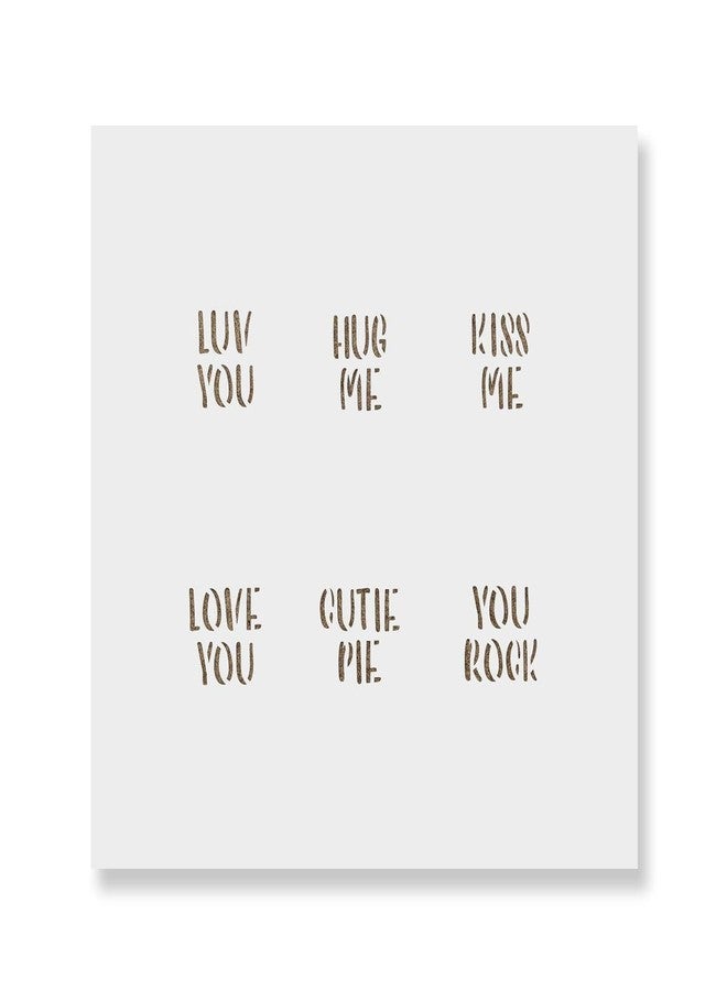 Devasya Crafts Valentine Words Cookie Stencil Template - Reusable & Durable Food Safe Stencils for Cookies and Baking - Image 1
