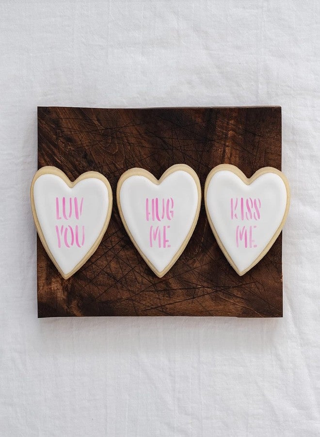 Devasya Crafts Valentine Words Cookie Stencil Template - Reusable & Durable Food Safe Stencils for Cookies and Baking - Image 3