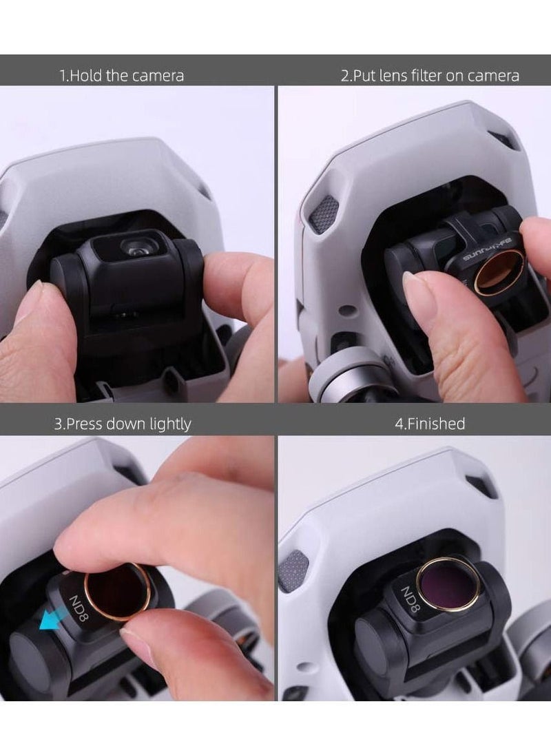 Y&D - ND Filter Set for DJI Mavic Mini / 2 SE Accessories 6 Piece Multi-Coated Camera Lens Drone (MCUV, CPL, ND4, ND8, ND16, ND32) - Image 1