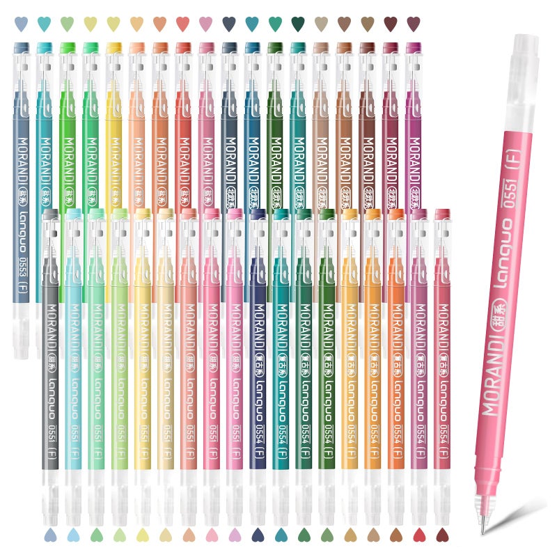 Joyask Gel Pens For Coloring, 36 Pack Colored Pens for Black Paper & White Paper, 0.6MM Fine Point Pens for Coloring, Writing, Drawing, Journaling, Note Taking, Office, Home - Image 1