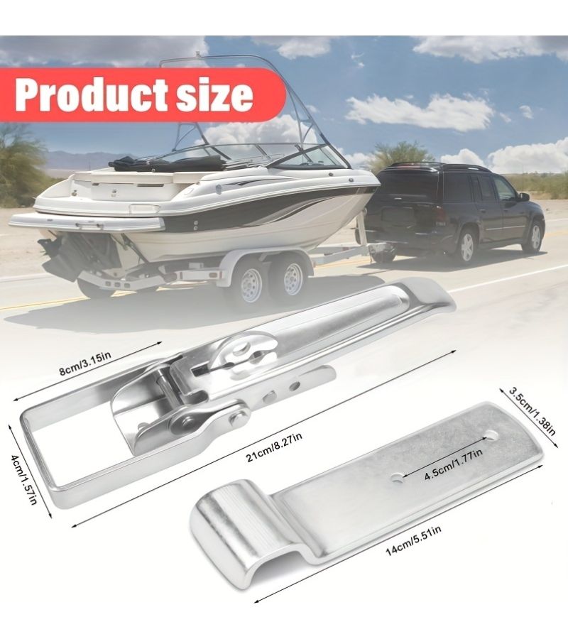 2Pcs Heavy Duty Trailer Locking System 1 Set High Strength Eccentric Door Lock With Safety Side Wall Lock Flip Type Large Clip On Mechanism Keyed Coded Compatibility For RV Boat Caravan Truck Trailer 210mm - Image 2