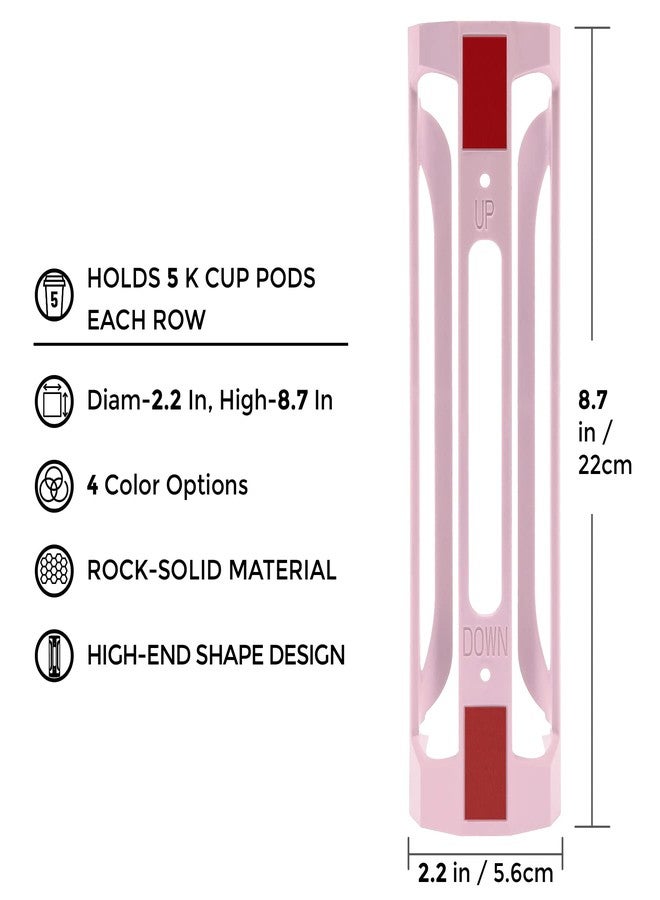 kedofa K Cup Holder for Keurig: Coffee Pod Holders for Counter Small Space - Kcup holders for Wall Mount (2, Pink) - Image 3
