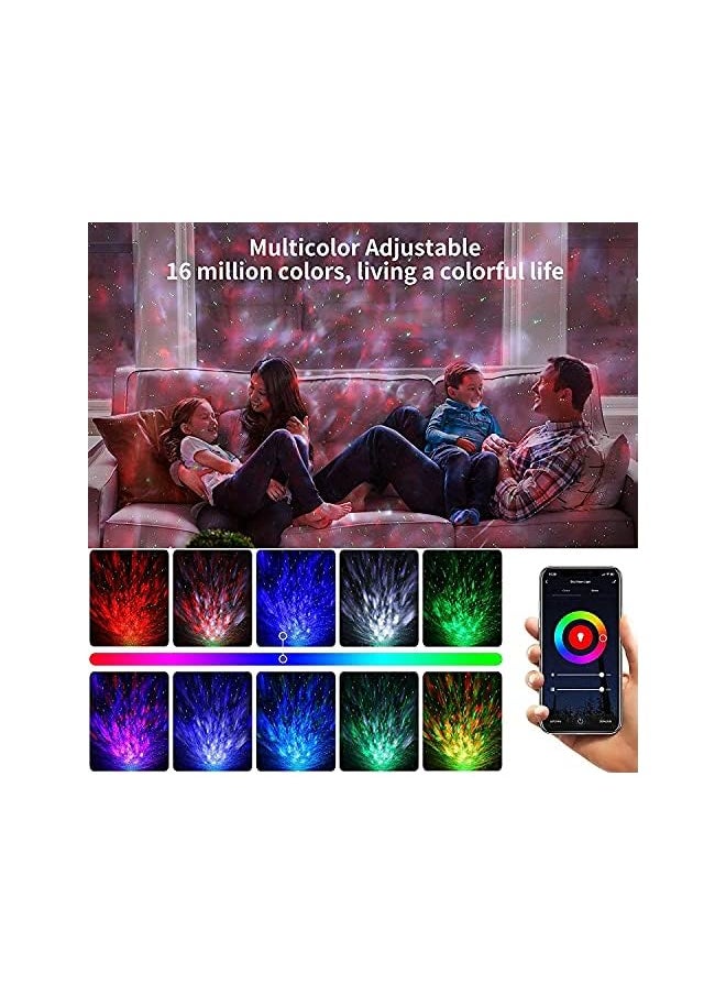 Generic - Galaxy Projector Wifi Star Projector With Alexa Google Assistant Voice Control Waves Nebulae Star Led Night Light Projector Remote App Timer Music Player Ceiling Projector For Kids Adult Bedroom - Image 1