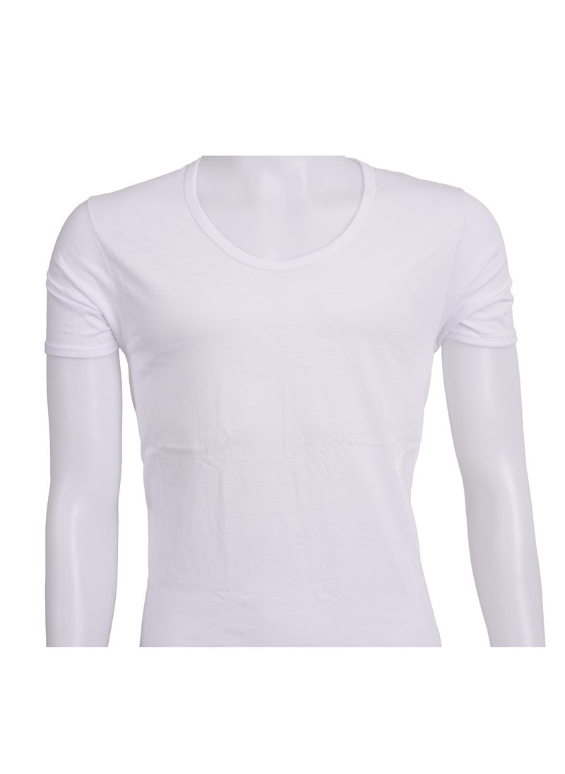 Classic Cotton T-Shirt with Crew Neck and Short Sleeves – 100% Pure Cotton