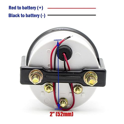 BLLYOGU 2" Fuel Level Gauge,12V Fuel Tank Meter E-1/2-F Pointer Meter 240-33ohm for Car RV Yacht Boat Motorcycle - Image 4