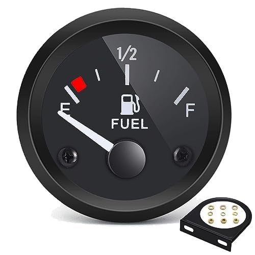 BLLYOGU 2" Fuel Level Gauge,12V Fuel Tank Meter E-1/2-F Pointer Meter 240-33ohm for Car RV Yacht Boat Motorcycle - Image 1