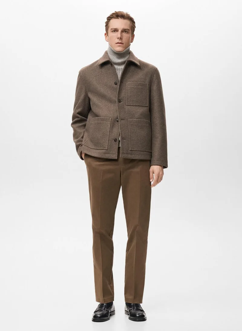 Mango Man Wool coat with pockets