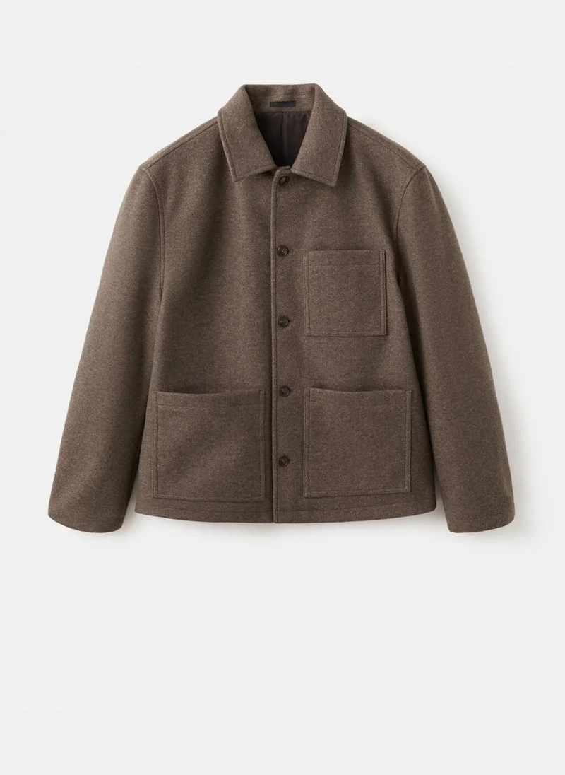 Mango Man Wool coat with pockets