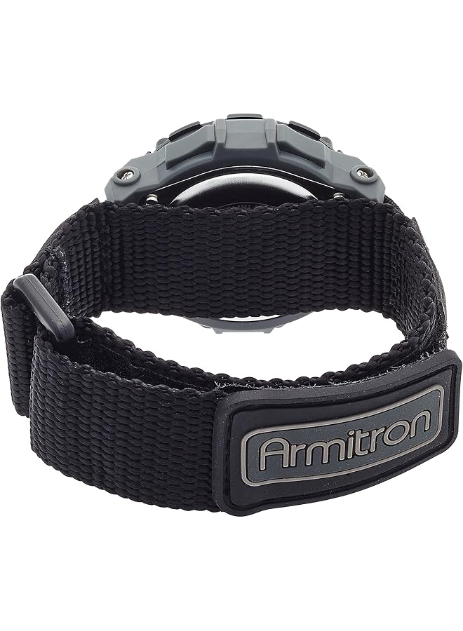 Armitron Sport Unisex 40 8291Blk Gray Accented Digital Chronograph Black Nylon Strap Watch - Image 2