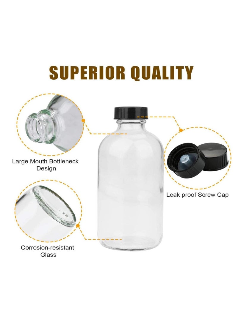 FUFU 8oz 12pcs glass juice bottleleak-proof lid, the best reusable drinking bottle, seasoning jar, fruit juice drink  - Image 4