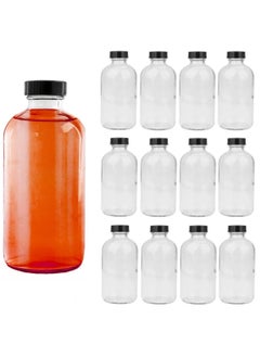 FUFU 8oz 12pcs glass juice bottleleak-proof lid, the best reusable drinking bottle, seasoning jar, fruit juice drink  - Image 1