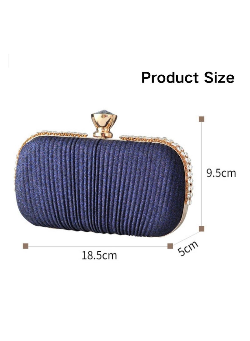 Miluraining Women Clutch Bag Evening Bag Purse with rhinestone diamond decoration decoration Small Crossbody Bag Handbag Shoulder Bag Satchel Bags Suitable for Party Prom Wedding - Image 4