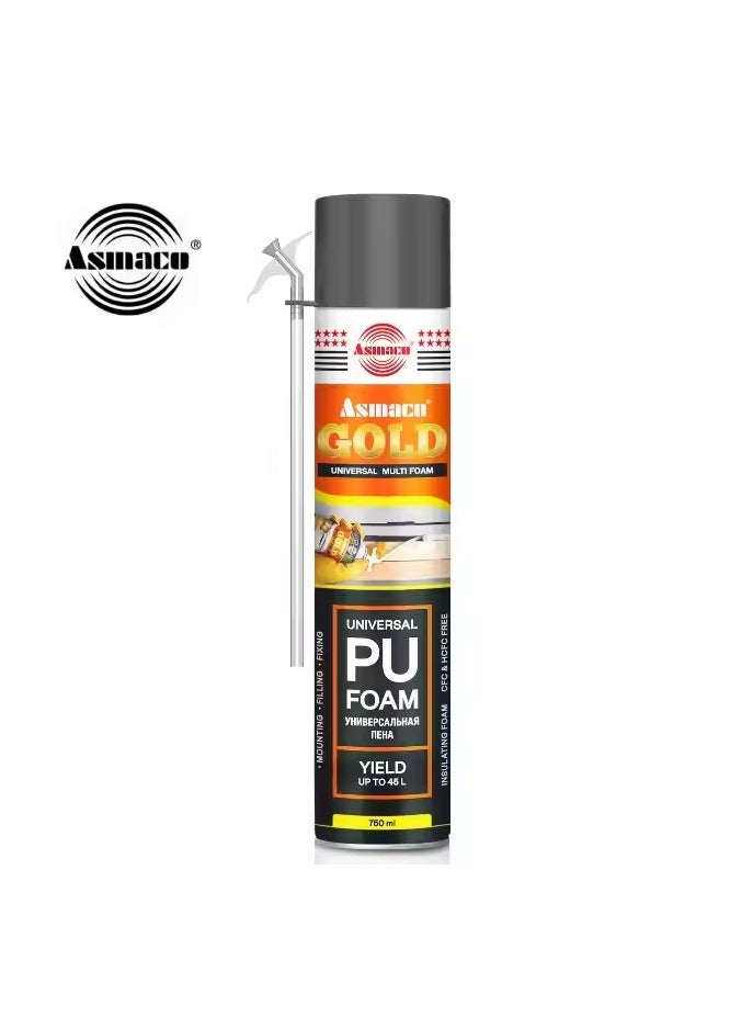 Asmaco PU Expanding Foam Gold 750ml - Image 1