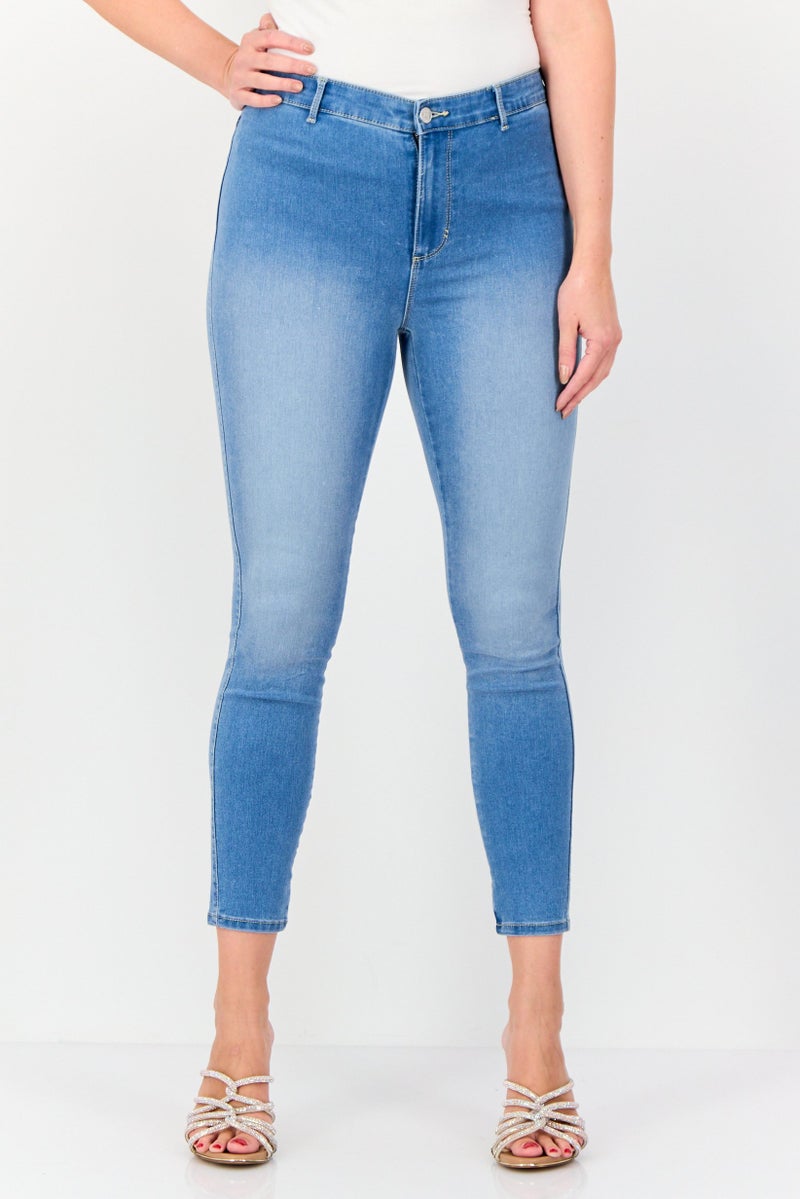 VERO MODA I,Scenery By Vero Moda Women Skinny Fit Solid Stretchable Jeans, Light Blue  - Image 1