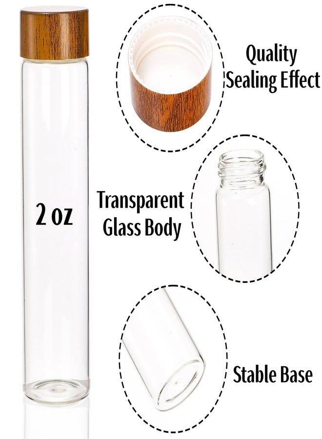 Goaste 12 Pack Coffee Beans Storage Tubes, Glass Coffee Bean Cellars with Wooden Stand, Dosing Glass Vials with Lids and Funnel for Tea, Coffee, Spices, 2OZ - Image 4