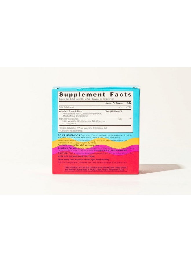 AdvoCare AdvoCare Probiotic Fastmelt - Premium Dietary Supplement for Gut, Immune System & Heart Health Support* - Wild Berry, 30 Stick Packs  - Image 2