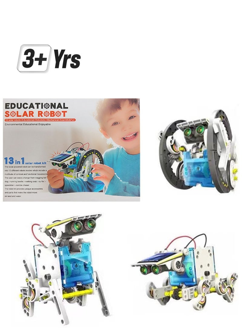 13in1 روبوت الطاقة الشمسية التنوير اللبنات DIY العلوم والتعليم لغز الجمعية لعبة ذكية - Image 1