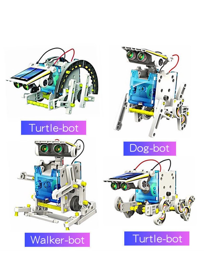13in1 روبوت الطاقة الشمسية التنوير اللبنات DIY العلوم والتعليم لغز الجمعية لعبة ذكية - Image 4
