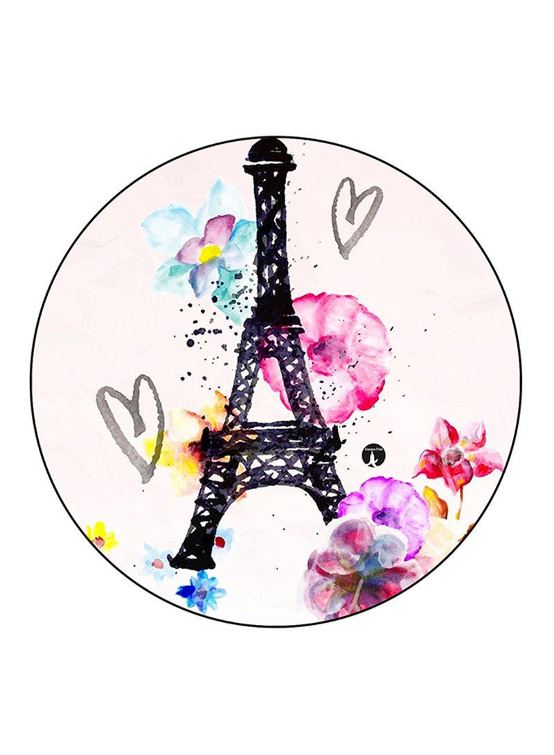 RKN The Effiel Tower Printed Round Pin Badge Multicolour - Image 2