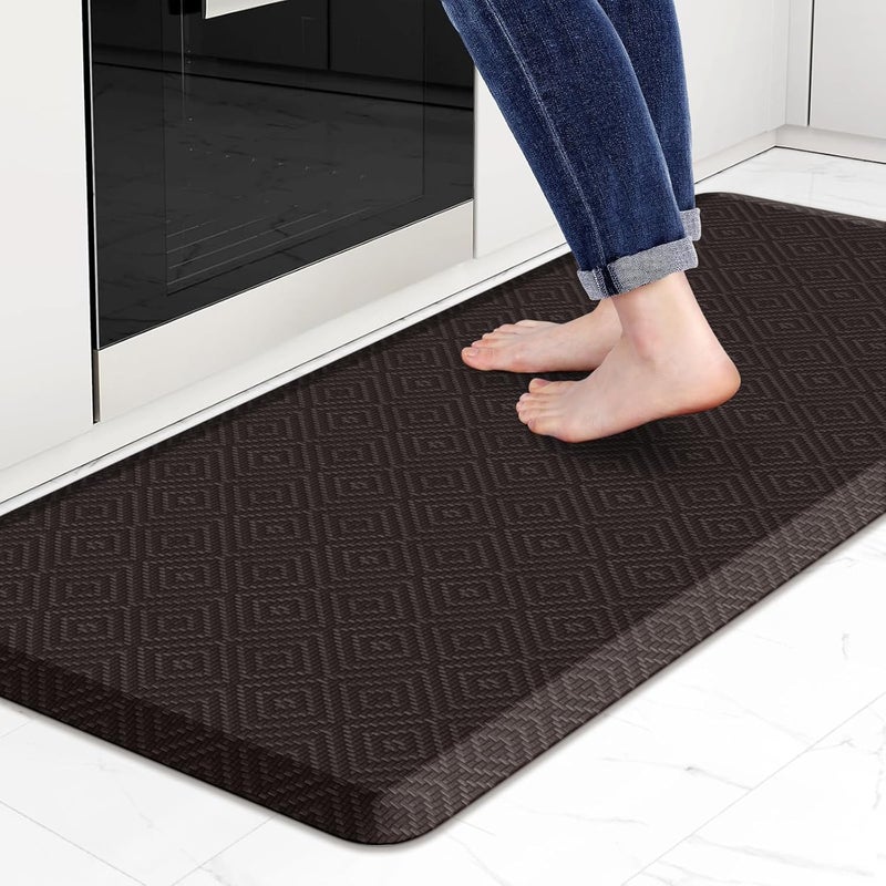 Mattitude Kitchen Mat Cushioned Anti-Fatigue Floor Mat Water Resistant Non-Slip Mats and Rugs Standing and Comfort Desk Mats for House Sink Office Laundry (Chocolate, 17.3"x39") - Image 1