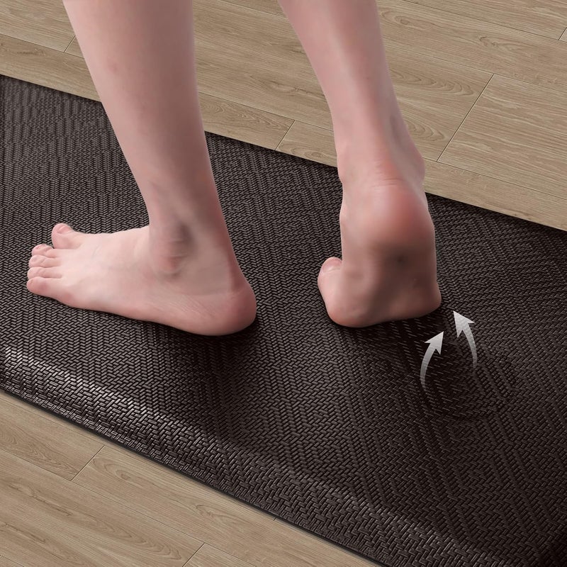 Mattitude Kitchen Mat Cushioned Anti-Fatigue Floor Mat Water Resistant Non-Slip Mats and Rugs Standing and Comfort Desk Mats for House Sink Office Laundry (Chocolate, 17.3"x39") - Image 3