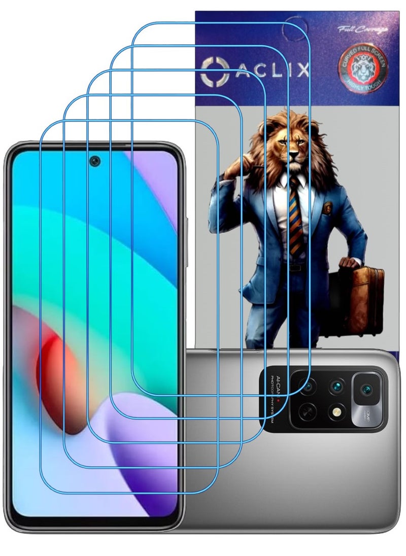 ACLIX 5 Pieces Antistatic ESD Dustproof Premium Quality High Definition Clear Tempered Glass Screen Protector Designed For Xiaomi Redmi Note 11 4G - Image 1