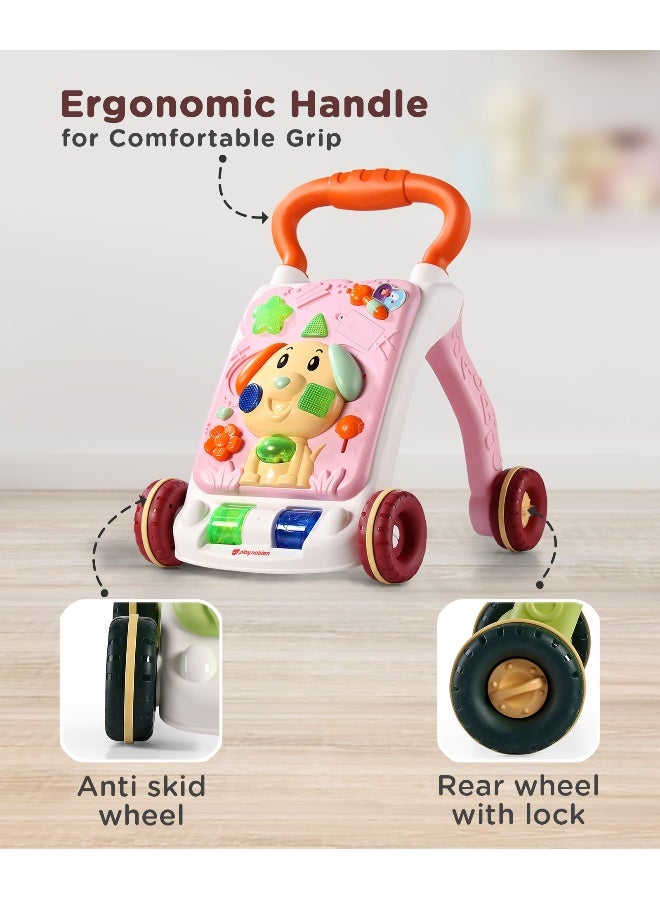 PlayNation Play Nation Premium Puppy Push Multi Activity Walker, Sea Animals Theme, Interactive Learning Toy, Develops Fine Motor Skills, Music & Light, 9 Months+, 41 x 37 x 57 cm - Assorted - Image 5