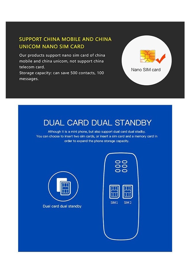 L8STAR - BM10 Mini Dual SIM Black Finger Size World's Smallest Mini Mobile Phone 32MB RAM 32MB ROM - Image 1