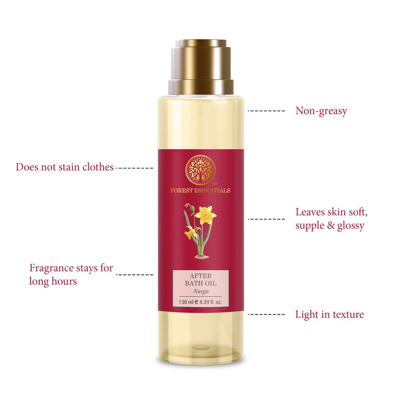 Forest Essentials After Bath Oil Nargis 130 ml (Body Oil) - Image 2