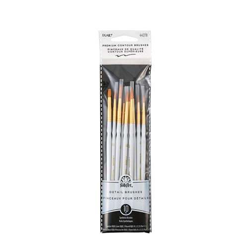Plaid Detail Round Brush Set, 44278 (10-Piece),Black - Image 1