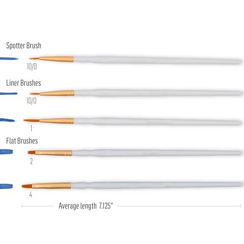 Plaid Detail Round Brush Set, 44278 (10-Piece),Black - Image 5