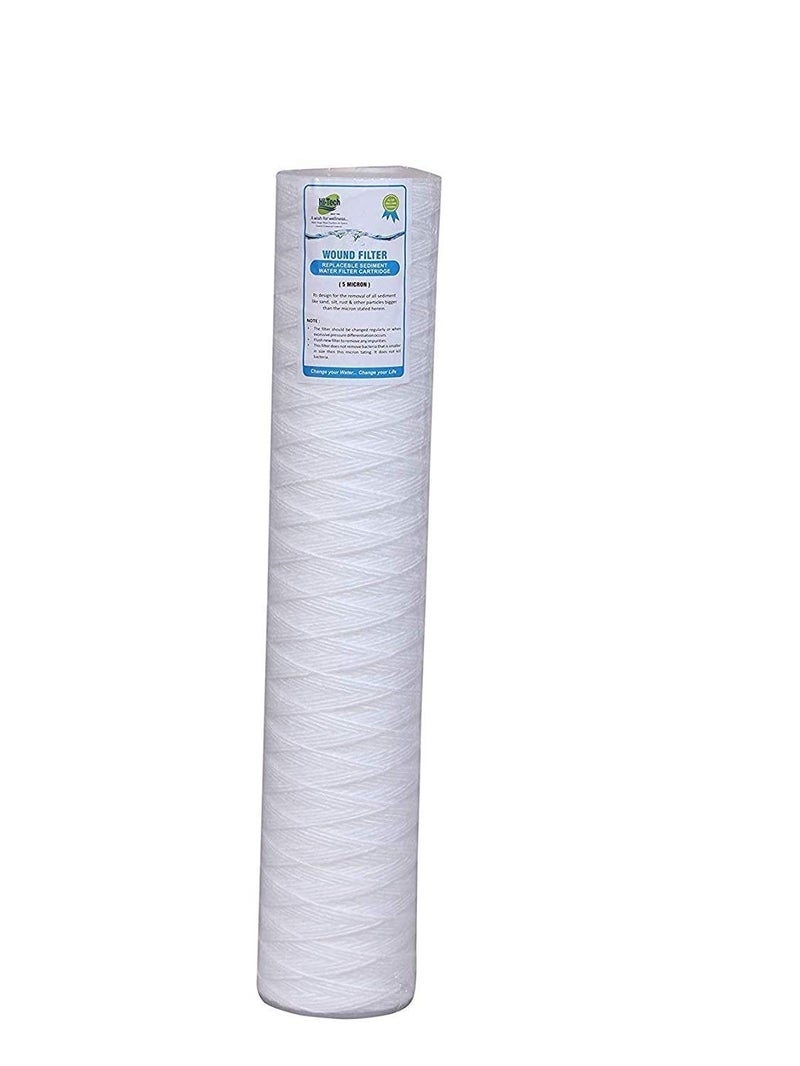 Hi-Tech Ro 20 Inch 4 Dia Wound Filter for All Types of Water Purifiers - Image 1