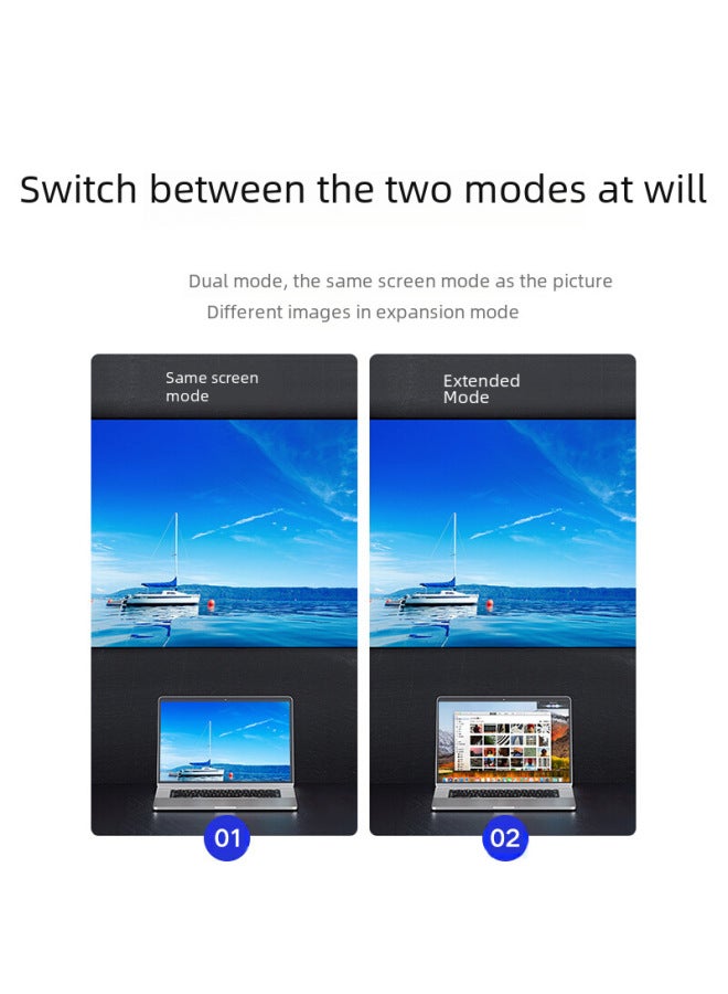 Usb To Vga Adapter Cable Driverless Notebook Computer Converter High Definition 3.0 Digital Computer Accessories-Color:Black Drive-free 1261 - Image 4