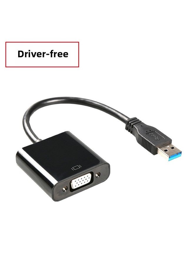 Usb To Vga Adapter Cable Driverless Notebook Computer Converter High Definition 3.0 Digital Computer Accessories-Color:Black Drive-free 1261 - Image 1