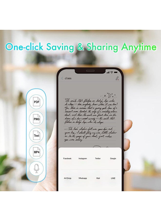 Notebook Digital Pen Smart Pen Writing Set Includes Smartpen Smart A5 PU Leather Notebook & Reusable Writing Tablet & B5 Paper BT Wireless Connection