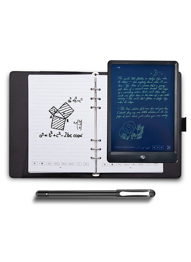 Notebook Digital Pen Smart Pen Writing Set Includes Smartpen Smart A5 PU Leather Notebook & Reusable Writing Tablet & B5 Paper BT Wireless Connection