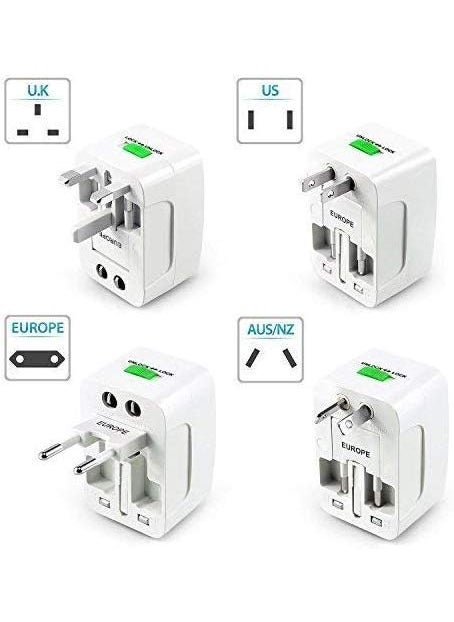 AM7 AM7 Universal Travel Plug Adapter Worldwide International All in One Portable Travel Adapter Wall AC Power Plug Adapter Wall Charger with Dual USB Charging Ports for USA EU UK AUS  - Image 5