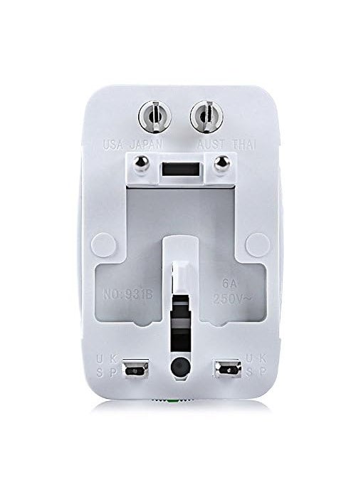 AM7 AM7 Universal Travel Plug Adapter Worldwide International All in One Portable Travel Adapter Wall AC Power Plug Adapter Wall Charger with Dual USB Charging Ports for USA EU UK AUS  - Image 4