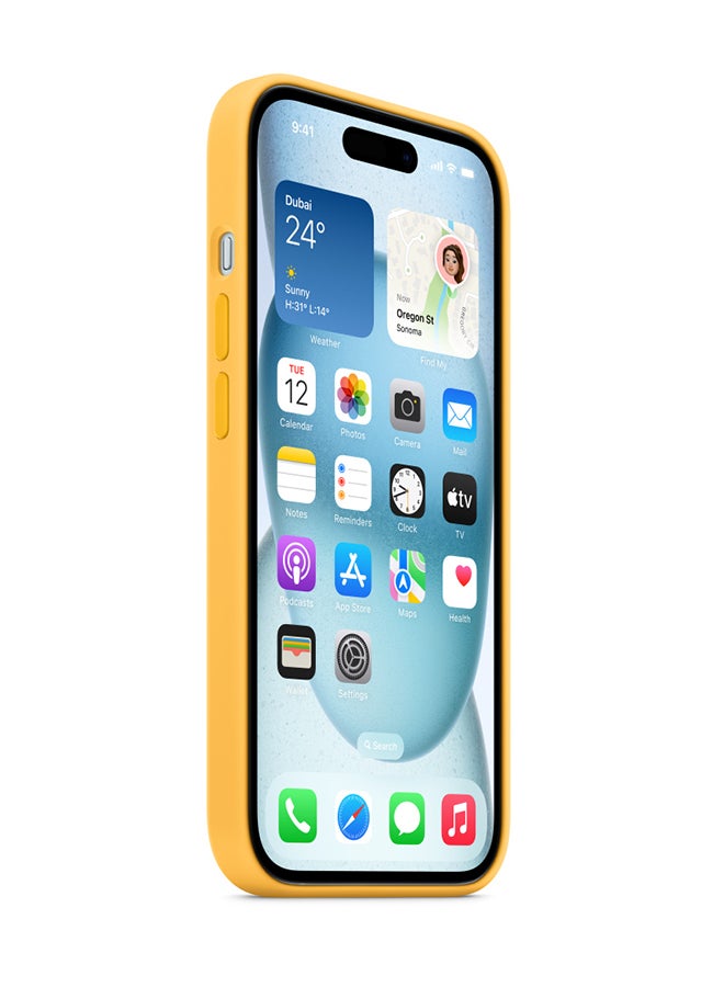 Apple iPhone 15 Silicone Case With MagSafe Sunshine - Image 2