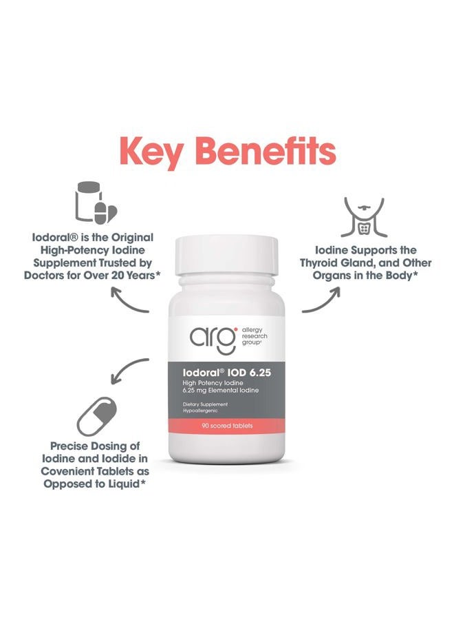 Optimox Iodoral 6.25 mg - Iodine Supplements for Thyroid Support, Potassium Iodide Tablets, Lugol Solution, Daily Vitamins and Minerals, High Potency Iodine Tablets - 90 Tablets 1-Pack - Image 4