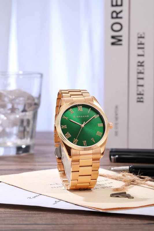 Giordano Classic Formal Analog Watch for Men with Stainless Steel Strap and Roman Numeric Indices -GZ-50112 - Image 3