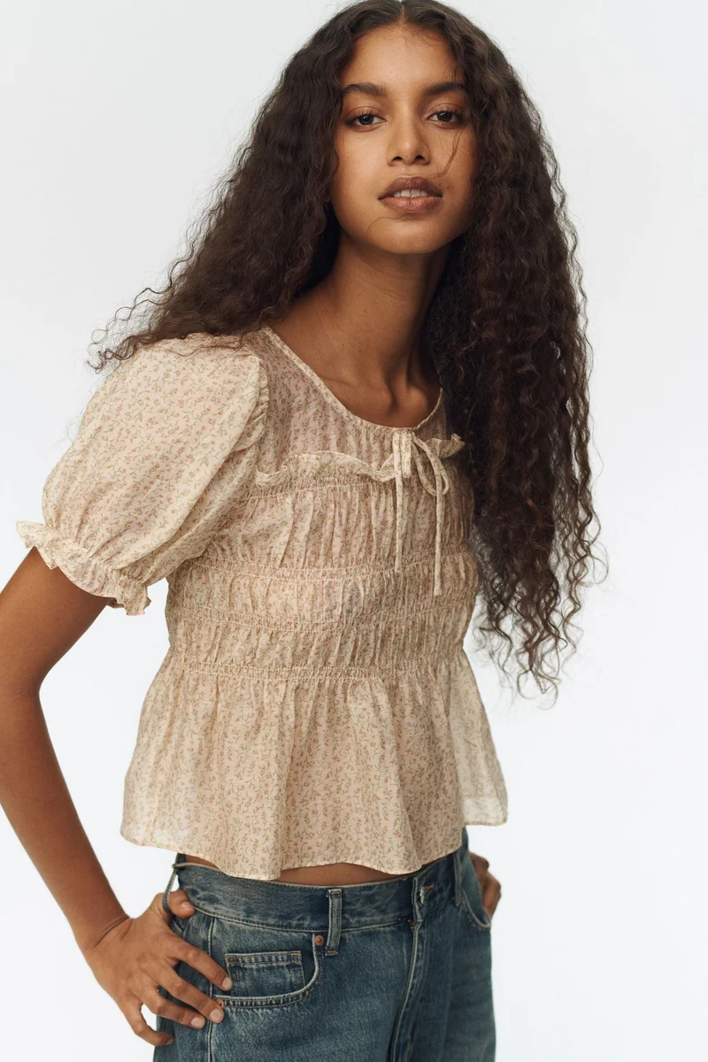 H&M Smocked blouse