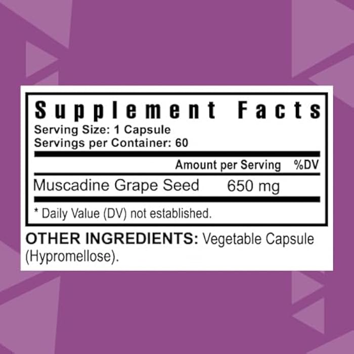 Youngevity Premium Muscadine Grape Seed - 650 mg - Nature's Pearl Antioxidant Superfood - Rich in Resveratrol, Ellagic-Acid, Quercetin, Anthocyandins, and More - 60 Servings - Image 2