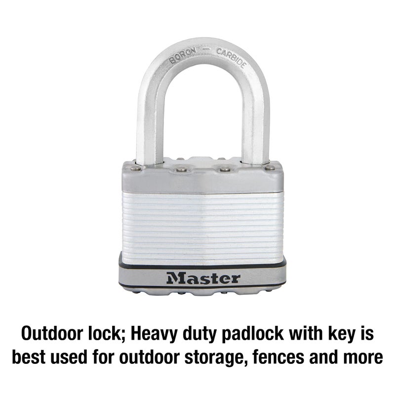 Master Lock Master Lock M15XDLF Magnum Heavy Duty Padlock with Key, 1 Pack, Laminated  - Image 2
