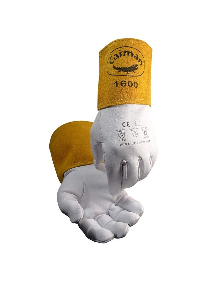 Caiman Welders And Foundry Gloves Natural M - Image 1