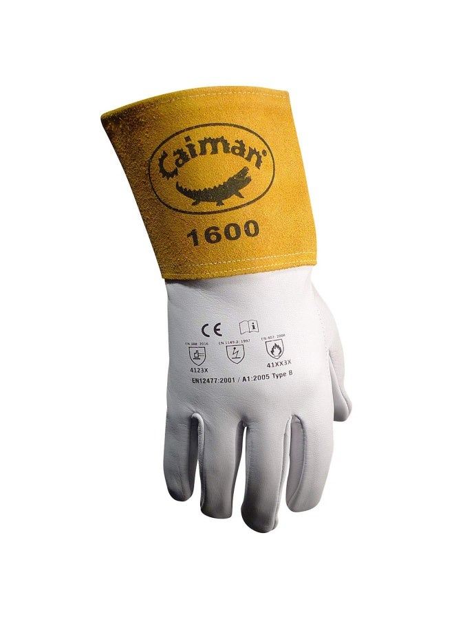 Caiman Welders And Foundry Gloves Natural M - Image 2