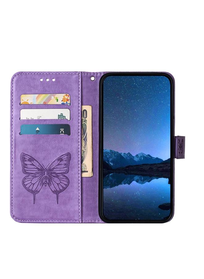 اس-توب جراب لهاتف Huawei Enjoy 9s/P Smart/P Smart+ 2019، جراب هاتف جلدي منقوش عليه فراشة - Image 3